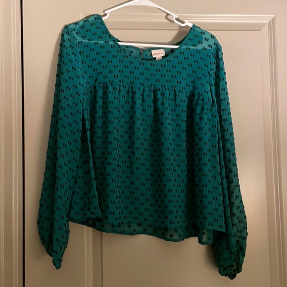 Merona sheer teal blouse, size S - Picture 1 of 2